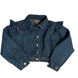 NANETTE LEPORE Girls 4t Denim Top with ruffled shoulder